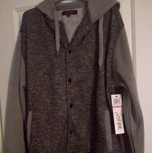 Ring of Fire Hooded Black and Snow Jacket 2XL